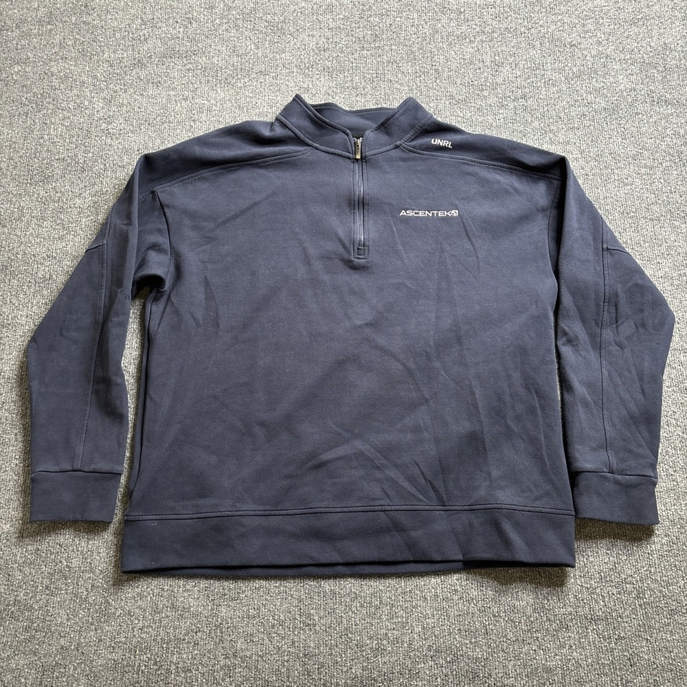 Unrl 1/4 Zip Pullover Men's Size‎ XL Navy Blue Golf Jacket LOGO Heavyweight